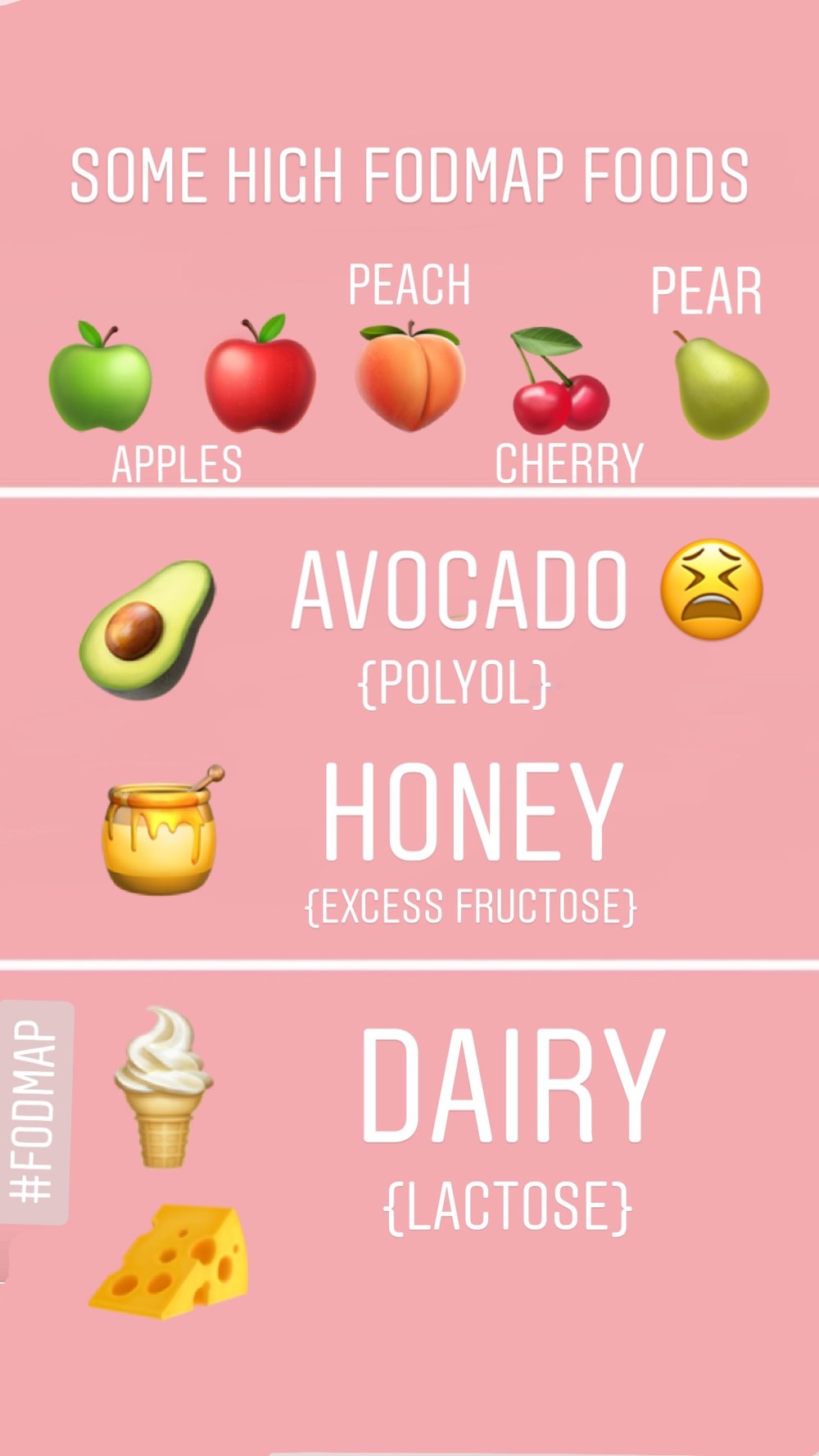 just a few of the high FODMAP foods...