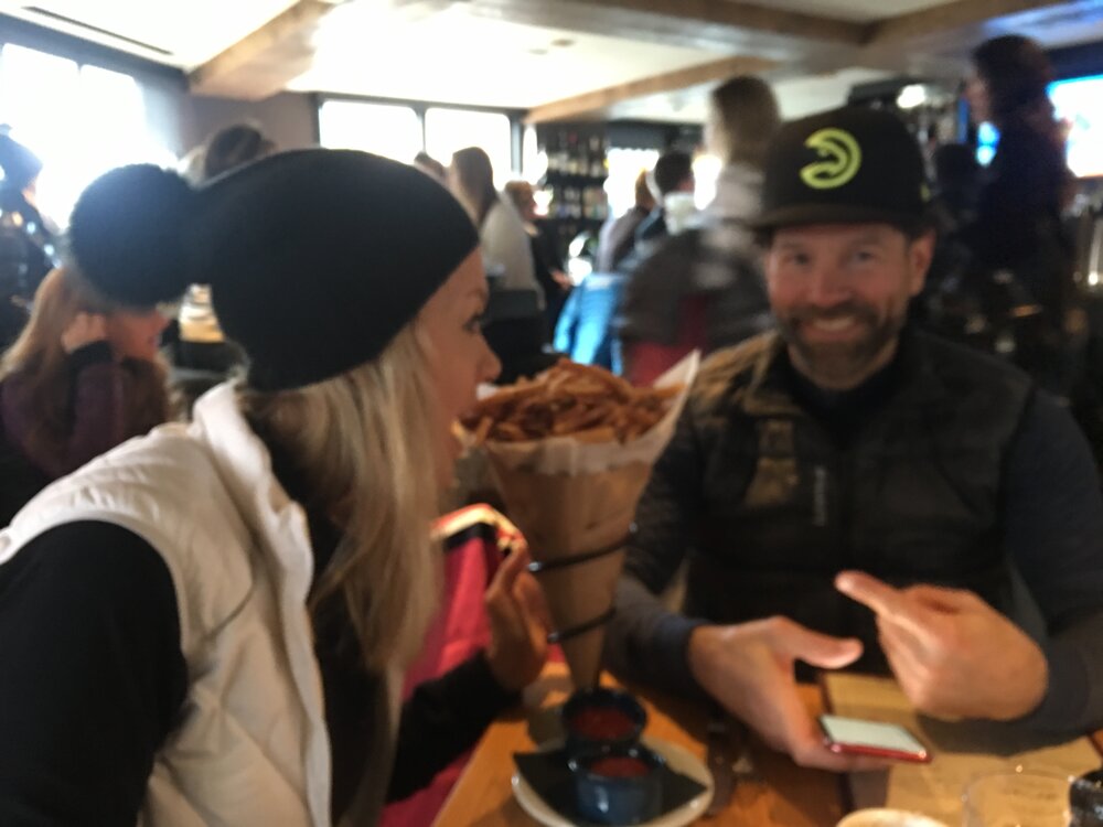 Chewing my favorite Truffle Fries at Ajax Tavern… mindful eating is a MUST to increase your satisfaction factor and get the most out of your food!