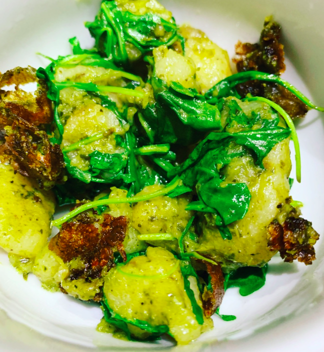 Trader Joe’s Cauliflower gnocchi with arugula = plants and more plants!